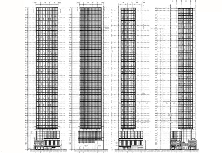 Directional Elevation Drawings for Queen Church Condos
