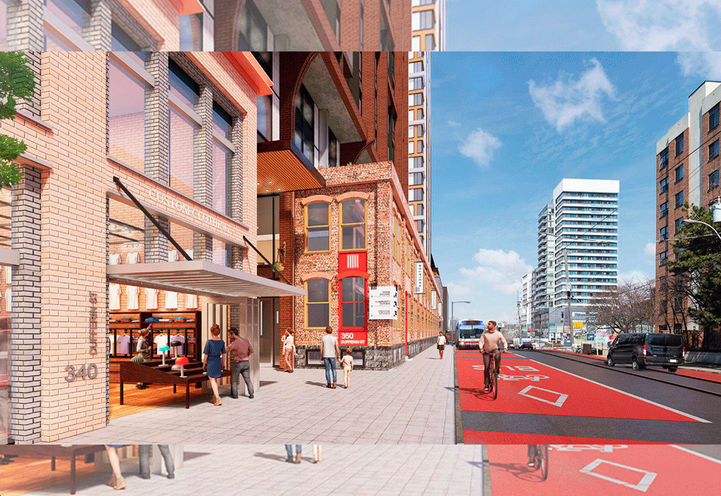 Radiator Condos View of Street & Lower Exterior of Building