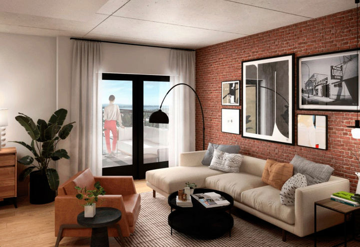 Radio Arts Condos Interior Living Room View