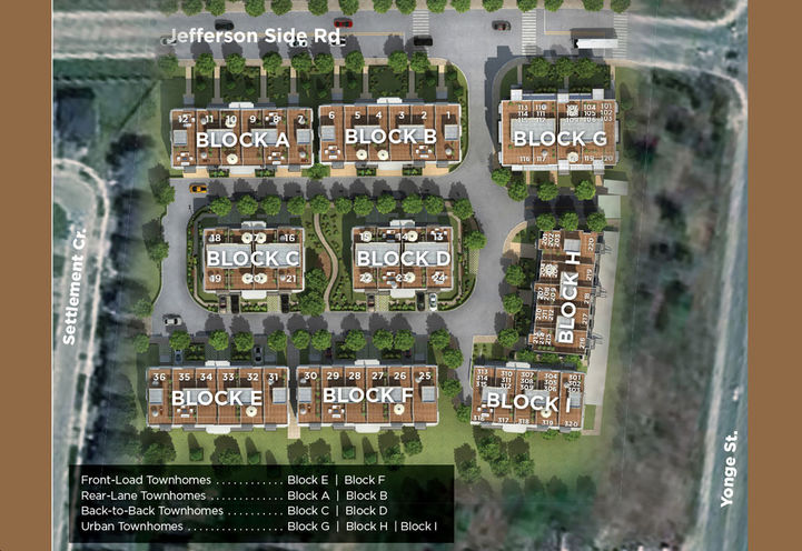 Richmond Hill Grace Towns Aerial View of Site Plan