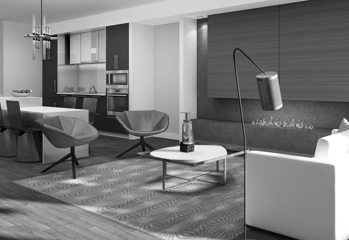 Richmond Hill Grace Towns Interior Living Space - Kitchen and Seating