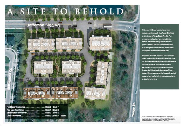 Richmond Hill Grace Towns, Site Plan