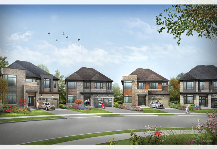 River & Sky Homes Streetscape View of Singles