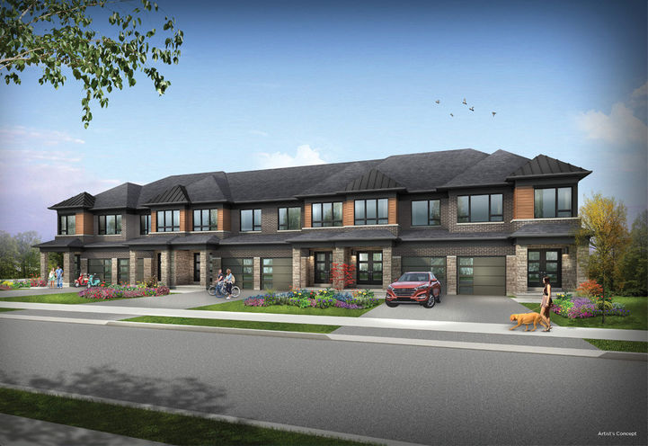 River & Sky Homes Streetscape View of Townhomes