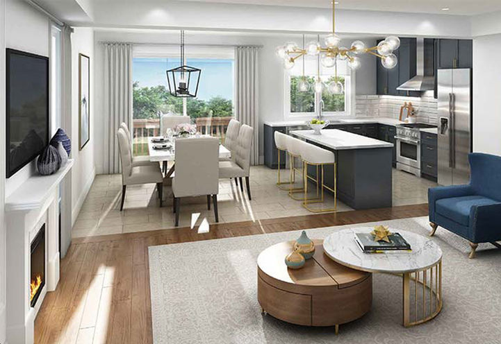 South Bay at River's Edge Open Concept Living Space