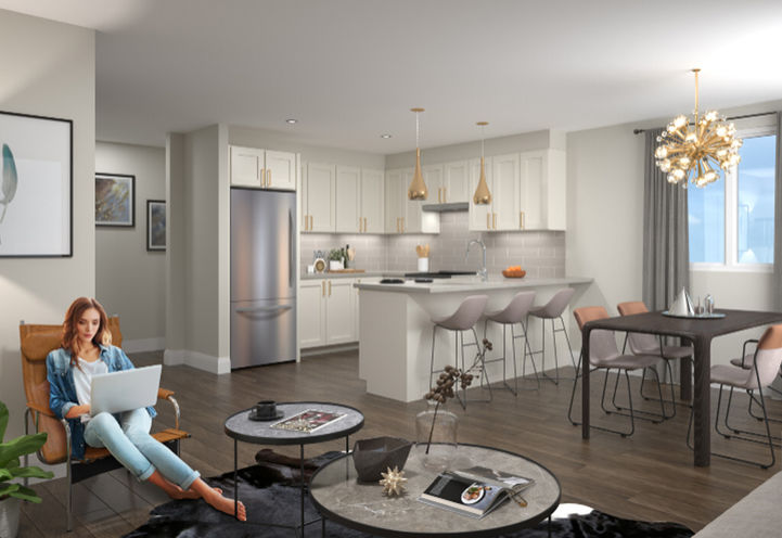 Roxboro Towns View of Interior Living Space and Kitchen