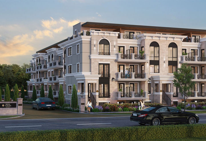 Royal Tuscan - Masterpiece Townhomes Corner View & Vehicle Entrance