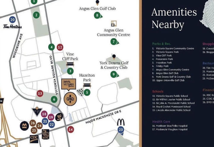 Royal Victoria Towns, Nearby Amenities