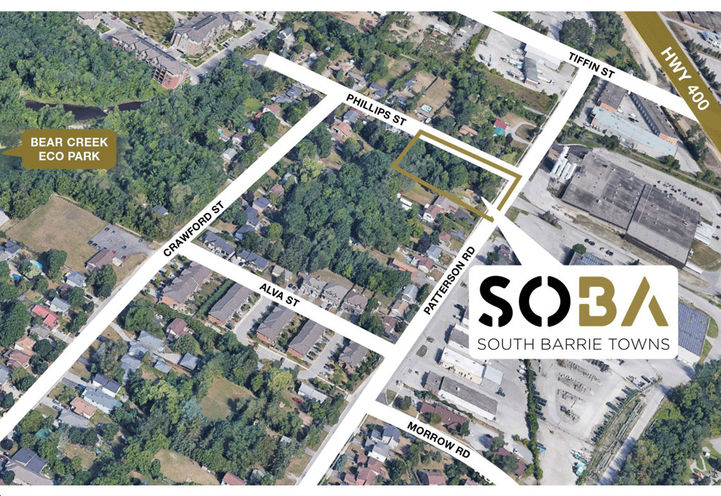 SOBA Towns Aerial View of Future Location