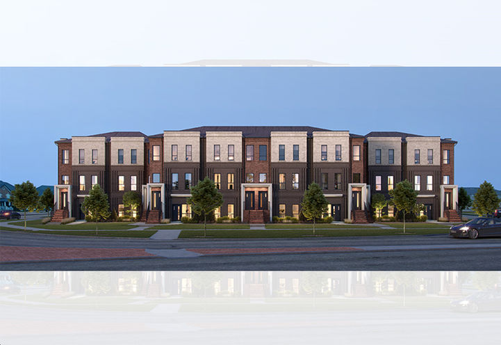 SOL Stacked Towns Unit Exteriors at Dusk