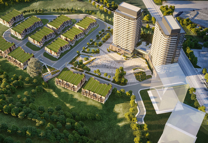 Aerial View of SXSW Condos