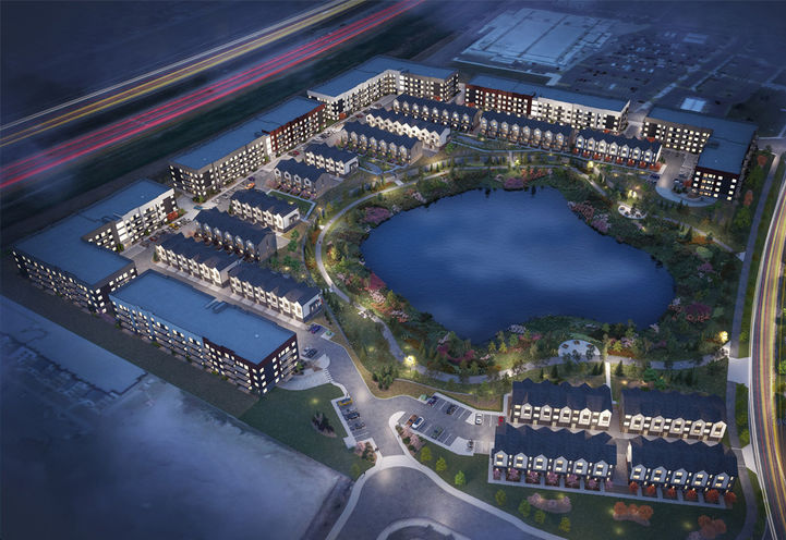 Seton Serenity Aerial View of Community at Night