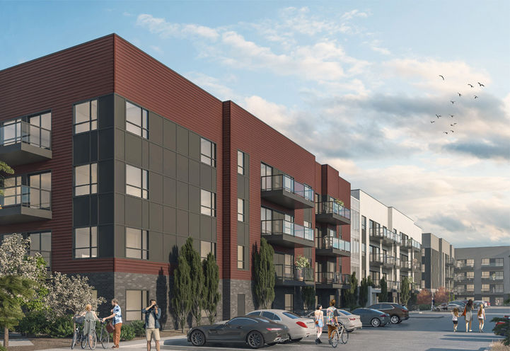 Seton Serenity Corner Exterior of Condo Building