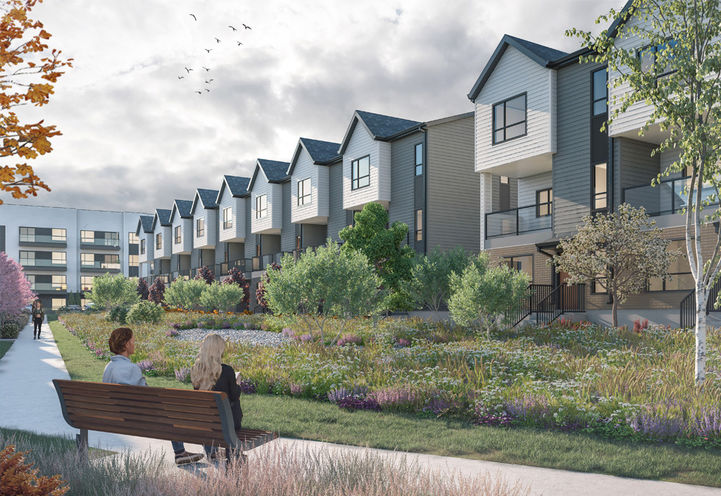 Seton Serenity Outdoor Space Surrounding Townhomes