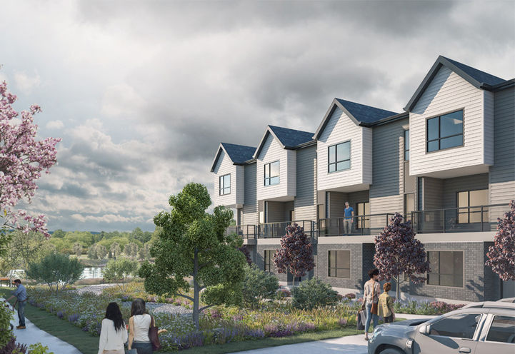 Seton Serenity View of Townhome Exteriors