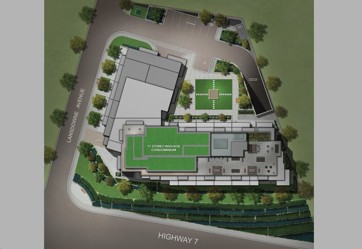 Signature on 7 Condos Aerial View of Project Site Plan