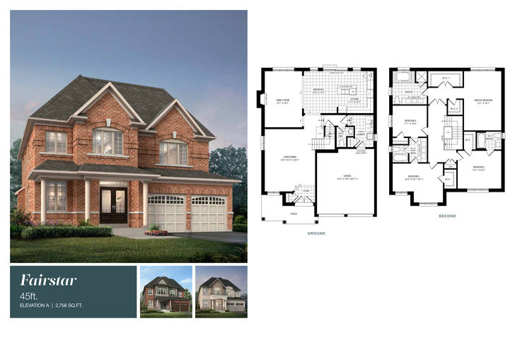 Simcoe Landing 45' Fairstar Model Exterior View and Floor Plan