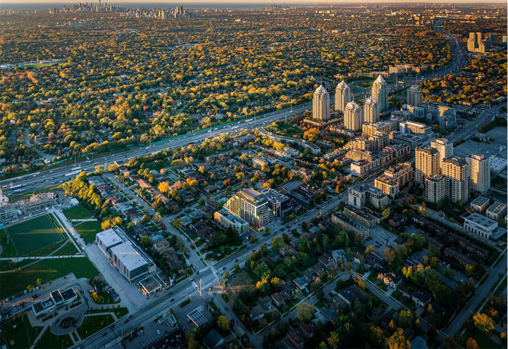 Six99 Condos Aerial View of Building and Community