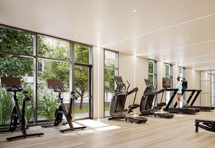 Six99 Condos Fitness Center with Cardio Equipment