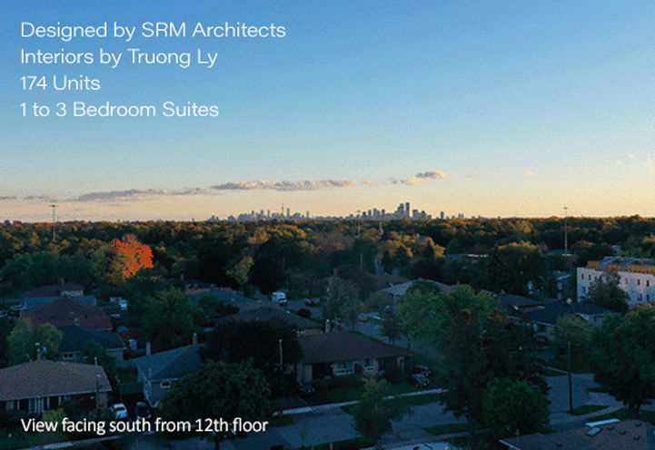 Six99 Condos Views of Skyline at Dusk From 12th Floor