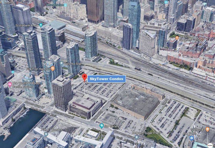 Aerial View of upcoming Location of SkyTower Condos