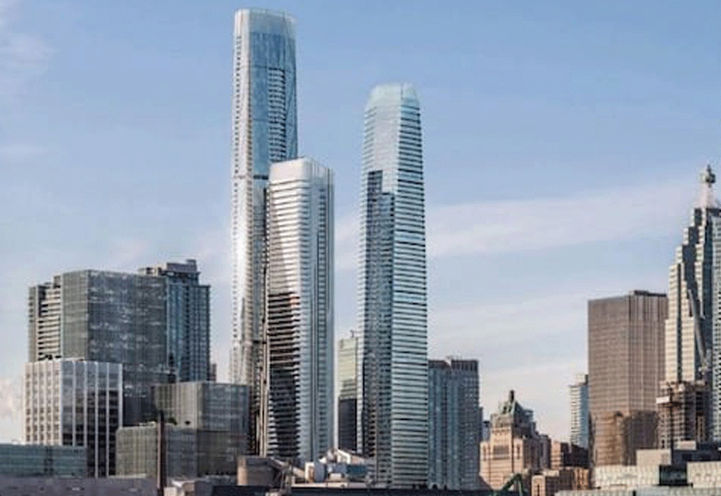 Daytime Close Up View of SkyTower Condos From the Waterfront