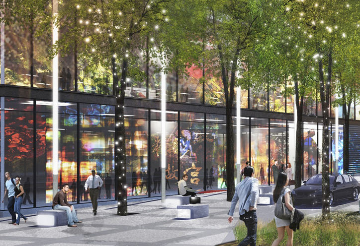 Early Rendering of SkyTower Condos Pedestrian Walkway