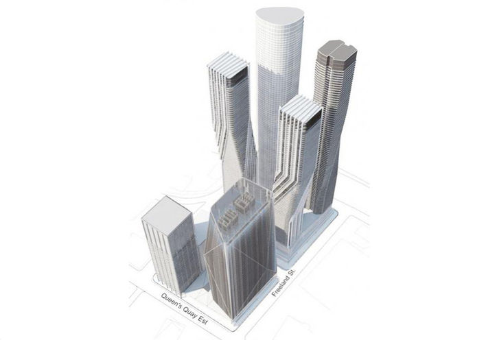 Initial Building Design for SkyTower Condos Early Rendering