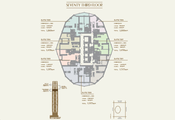 Landmark Collection Keyplate of SkyTower Condos