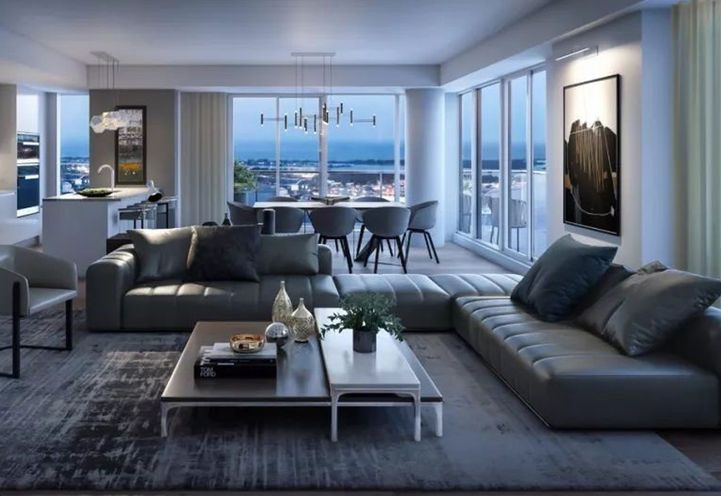 Living Area Interior Features and Finishes of Suite at SkyTower Condos