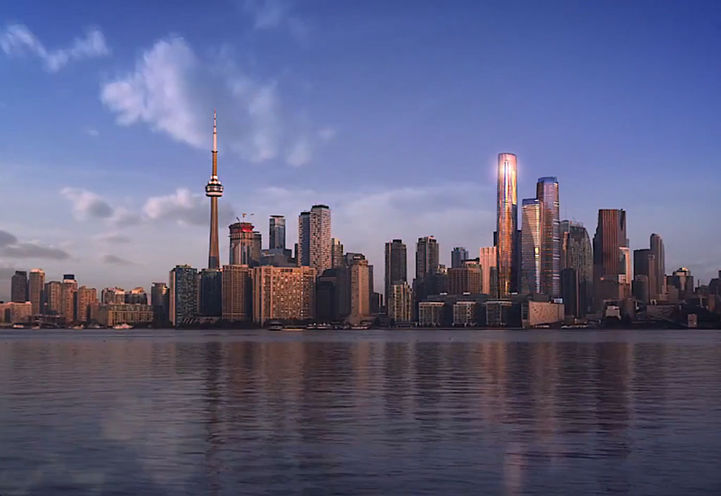 Looking to Lake Ontario and City Street in Front of SkyTower Condos