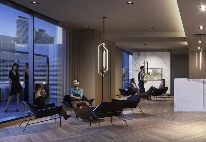 Party Room with Terrace View at SkyTower Condos