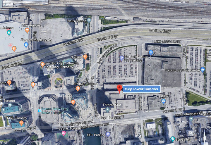 Planned Location of SkyTower Condos