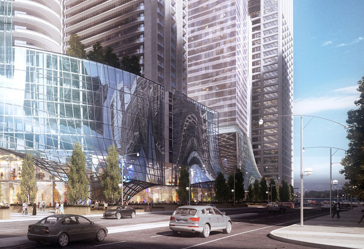 SkyTower Condos Exterior Lower Building View Early Rendering