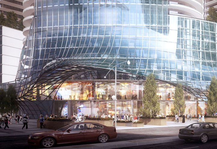 SkyTower Condos - View of Lobby Entrance From the Street