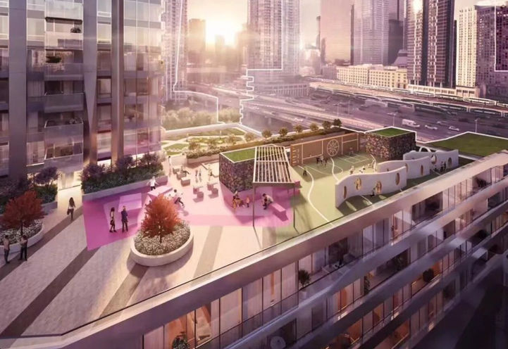 Terrace Area of SkyTower Condos Early Rendering