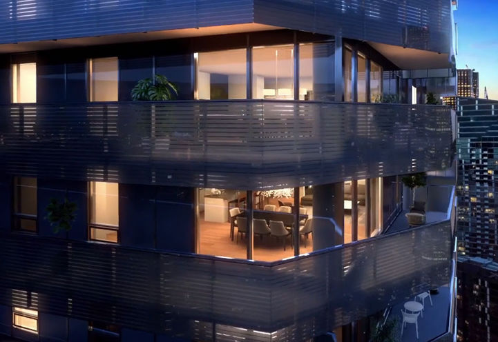 Terrace View of Suite Interior at SkyTower Condos