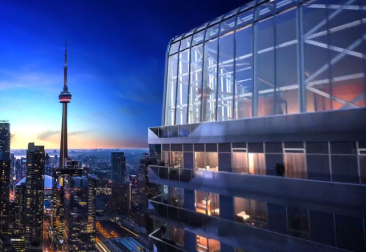 View of the City of Toronto from Penthouse Suite at SkyTower Condos