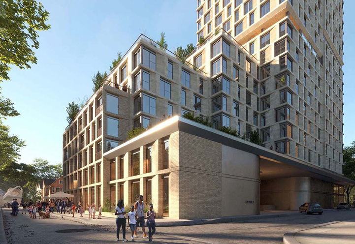 South Station Condos Street View of Lower Levels