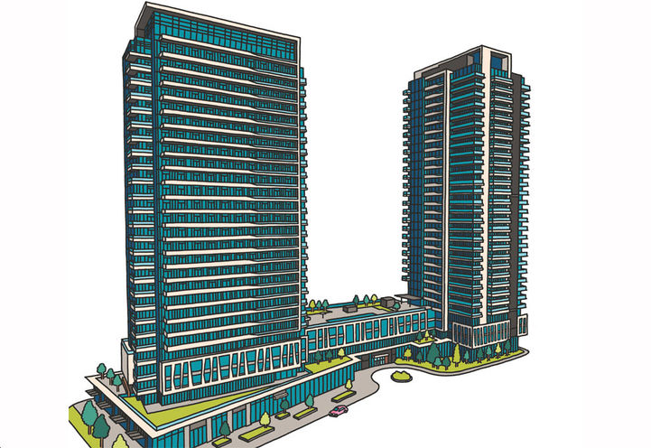 34 Southport Condos Early Artist Design of Towers