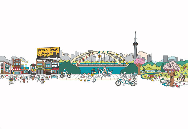 34 Southport Condos Swansea Neighbourhood Cartoon Drawing