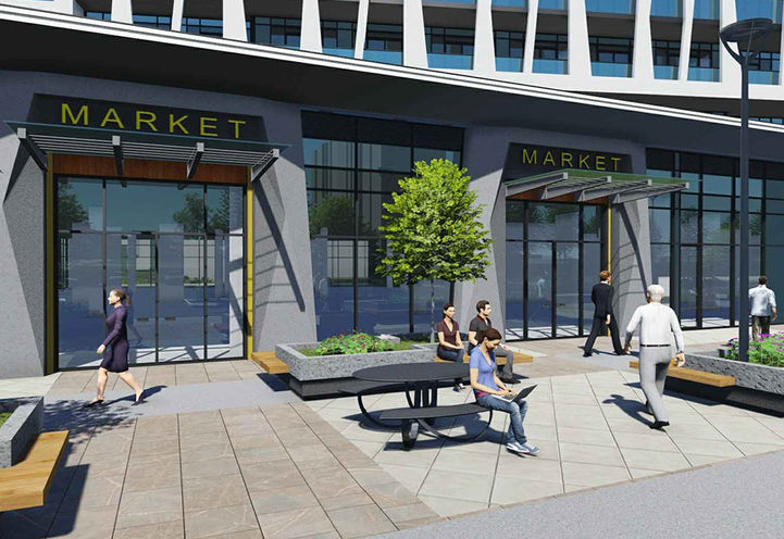 Looking to the Ground Floor at 34 Southport Condos