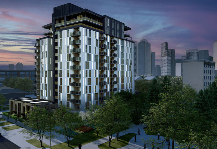 Sovereign Condos - Building Exteriors at Dusk