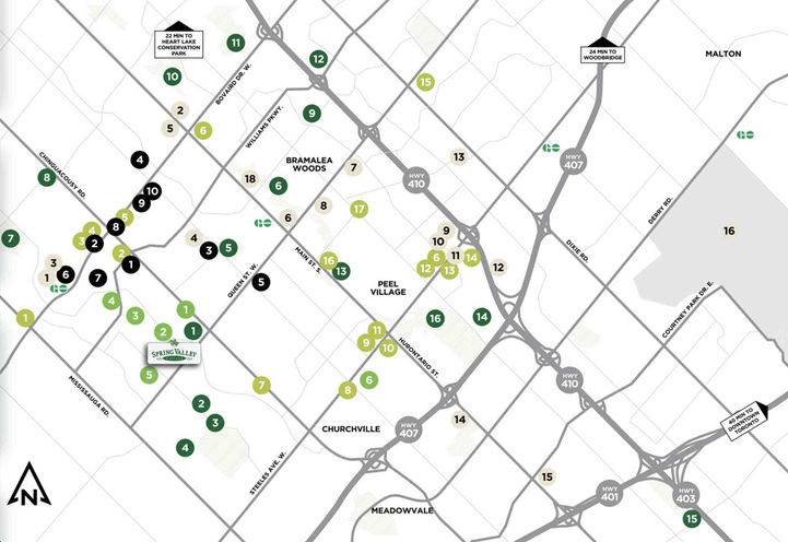 Spring Valley Village Homes Map of Project Location and Amenities