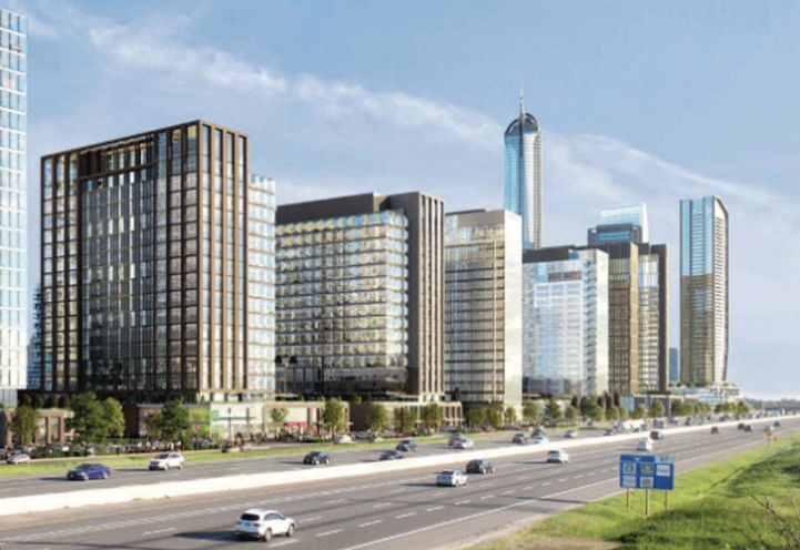 View of Square One District Condos 2 from Highway 403