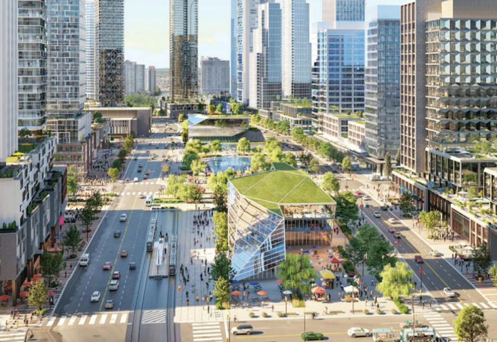 Bird's Eye View of Square One District's Master Planned Community