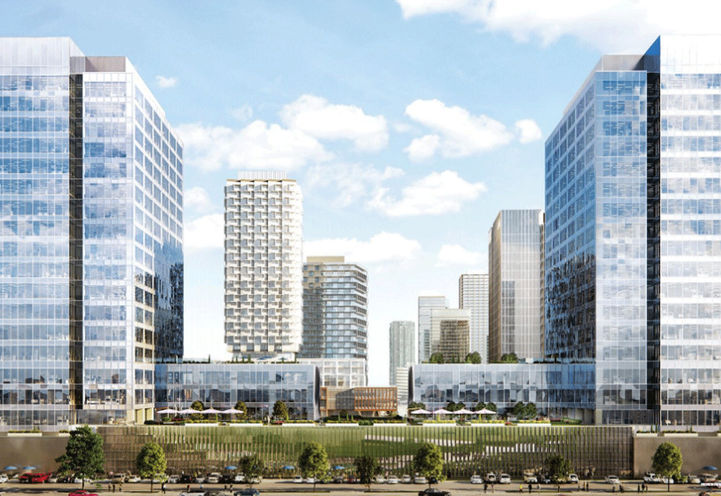 Panoramic View of the Residential and Office Buildings