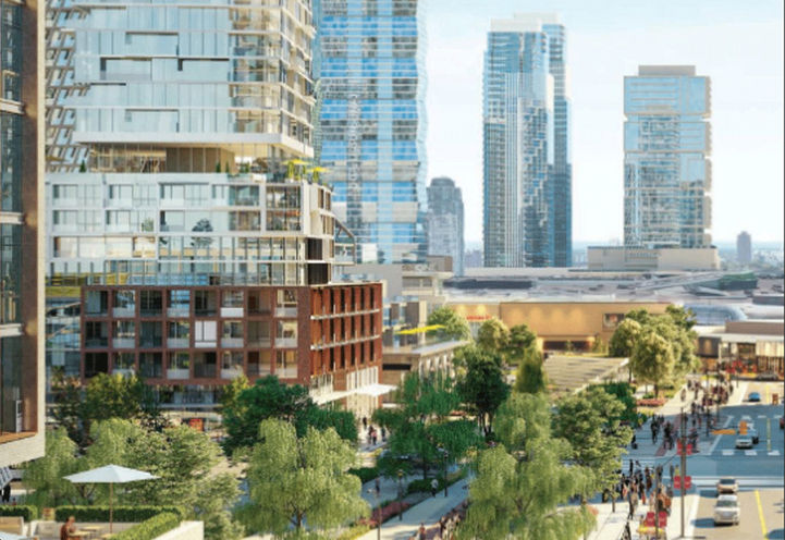 Bird's Eye View of the Residential and Office Buildings