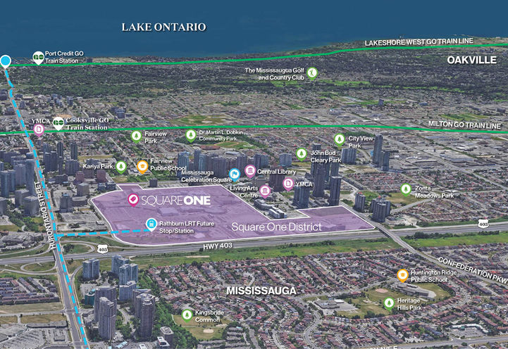 Square One Location on 3D Maps