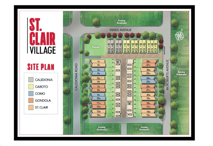 St.Clair Village Homes- Site Map